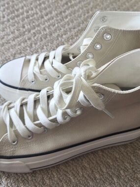 Converse High-Top Sneakers in Cream White